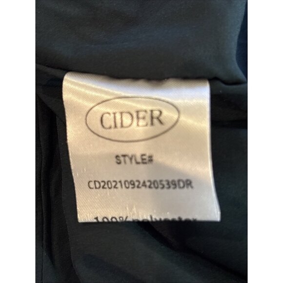 Cider 60’s Style Print Keyhole Short Green Orange XL Long Sleeves Zip Dress READ - Picture 5 of 7